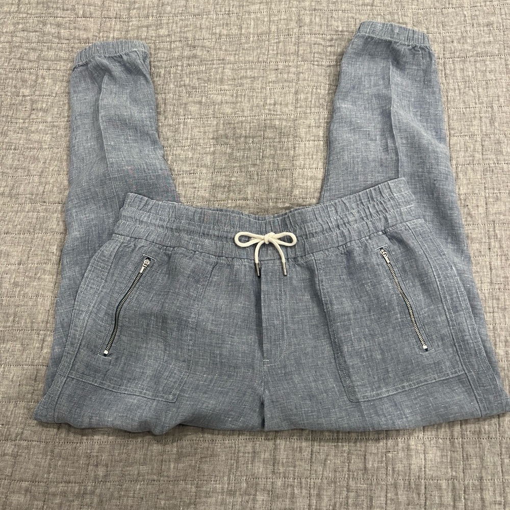 EUC Athleta Women’s Linen Blend Joggers - Chambray - 14